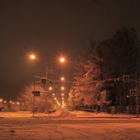 Снегопад накрыл собою город... :: Владилен Панченко