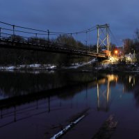 Ночной мост на реке Тезе. :: Сергей Пиголкин