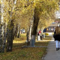 Треплет Осень косы у берёз, взбила облака в крутую пену... :: Татьяна Смоляниченко