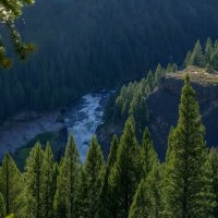 Нижний водопад Меса Фолз (Lower Mesa Falls), вечер, штат Айдахо :: Юрий Поляков