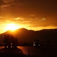 Закат  на  пути  в  Чолпон - Ата . :: Нэлли Обертынская