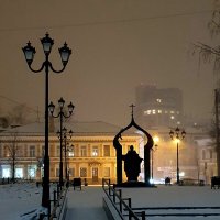 Снежный вечер. :: Андрей Бойко