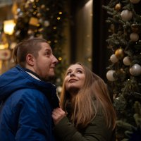 Фотосессия пары Лавстори, новогодняя в Москве, Гум :: Мария Кудрявцева