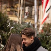 Влюбленная пара, новогодняя фотосессия на Красной площади, Москва :: Мария Кудрявцева