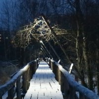 деревянный мост вечер Киржач :: Василий 