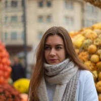 Осенняя фотосессия с красивой девушкой, на Красной площади, Москва :: Мария Кудрявцева