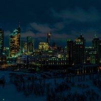 Столица Казахстана. Огни ночного города :: Сергей Ершов