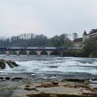 Rheinfall Рейнский водопад и замок Schloss Laufen Швейцария :: wea *