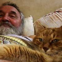 Селфи мой кот снимает себя и меня. :: Василий Капитанов