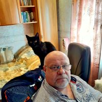 Я и кошка Чара. :: Михаил Столяров