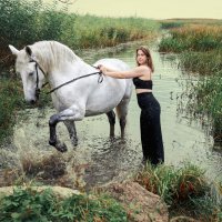Купание белого коня 5 :: Алексей Корнеев