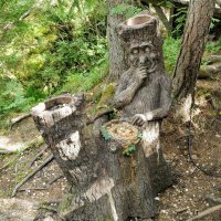 Деревянная сказочная скульптура «Лесовичок»... :: Наталия Павлова