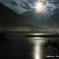 Лунная ночь на реке Аксаут :: Александр Богатырёв