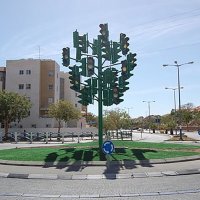 Эйлат - город без светофоров -кольцевая развязка -памятник  светофору :: Гала 