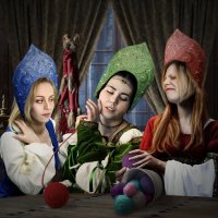 Три девицы под окном :: Елена Хохлова