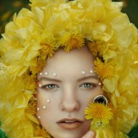 Арт-проект "Одуванчик" (из цикла портрет цветка) :: Любовь Кастрыкина