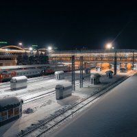 Ночной ЖД вокзал Челябинска. :: Andrey 
