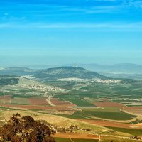 Вид на гору Тавор (Фафор) и Израэльскую долину с горы Гильбоа :: Гала 