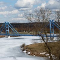 Подмосковье. город Бронницы . " Крымский мост" через озеро  Бельское. :: Galina Leskova