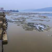 Ледоход на Амуре. :: Виктор Иванович Чернюк