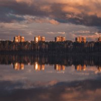 Закат на озере 14.05.21г. :: Вадим Басов