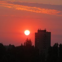 восход солнца из окна 10 этажа :: Елена Шаламова