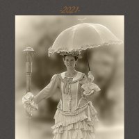 Mademoiselle et parapluie :: Shmual & Vika Retro