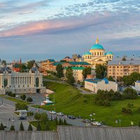 Вид на город с площадки Казанского Кремля. :: Вячеслав Касаткин