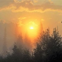 Восход с туманом :: Сергей Чиняев 