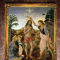 «Крещение Христа» (Андреа Вероккьо  и  Леонардо да Винчи. 1472-1475) :: Ольга Довженко