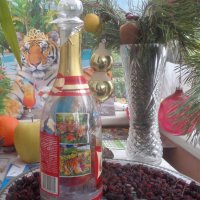 Бутылка  с тиграми и глобусом планеты. Подарок молодоженам! :: Alex Aro Aro Алексей Арошенко
