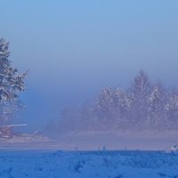 Январский туман у Волги :: Юрий Пучков