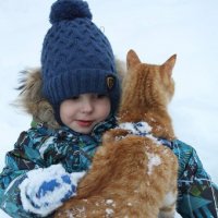 Зимние прогулки с котом Осипом :: Борис 
