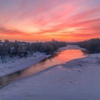 январский морозный рассвет :: Виталий Емельянов