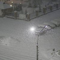 Ночной снегопад. :: Николай Масляев