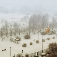 Первый весенний снег. :: Татьяна Помогалова
