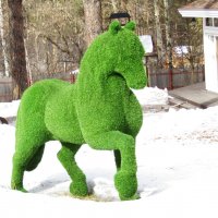 Зелёная лошадка на снегу :: Galaelina ***
