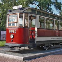 Моторный трамвайный  вагон бельгийской компании "Бреш" образца 1907 года. :: Стальбаум Юрий 