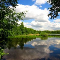 Озеро с отражением :: Андрей Снегерёв