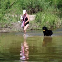 Девушка с собакой. :: Восковых Анна Васильевна 