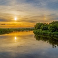 Июньский закат на берегах реки Клязьмы :: Андрей Дворников
