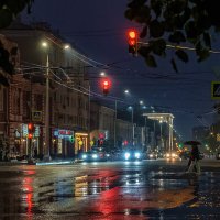 "Дождь идет, ночь падает на город…" :: Сергей Шатохин 