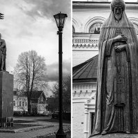 Два памятника Александру Невскому в Городце, воину и монаху. :: Олег Грибенников