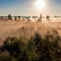 Утро сентября и туман.. :: Юрий Стародубцев