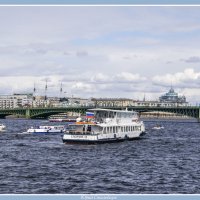 Панорама Невы с Троицким (Кировским) мостом :: Стальбаум Юрий 