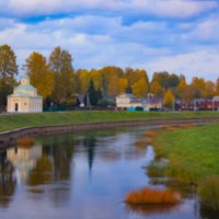 Осень по берегам реки Тихвинки :: Сергей Кочнев