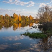 Красивая осень на реке Дубне. :: Виктор Евстратов