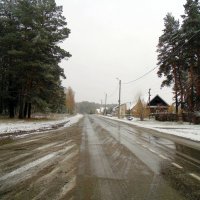 Дорога после небольшого снегопада. :: Мила Бовкун