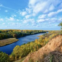 Вид на реку Мста с оврага :: Aleksey Mychkov