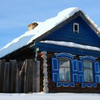 Сельский домик в два окна... :: Нэля Лысенко